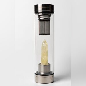 Citrine Infused Water Bottle | Removable Tea Infuser | Wellness Gift